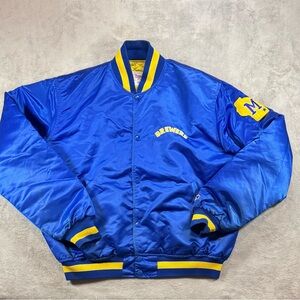 Vintage 80’s90’s Milwaukee Brewers Satin Starter Size L Diamond Collection🔥